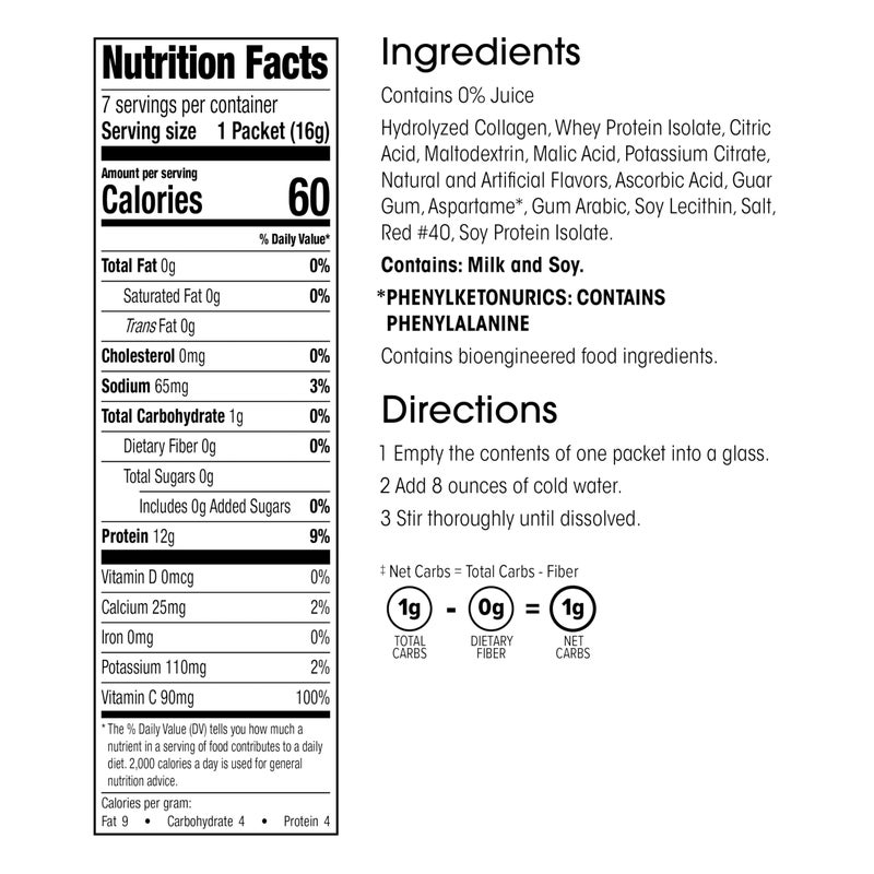 WonderSlim Protein Fruit Drink, Berry Blend, No Fat, Gluten Free, Keto Friendly & Low Carb (7ct) - Image 4